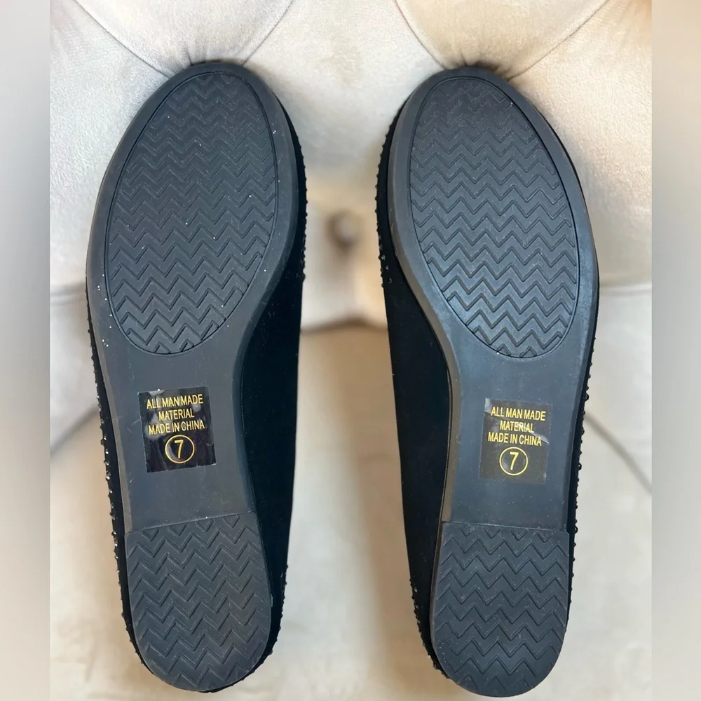 Cityclassified‎ Black Studded Women's Flats Size 7